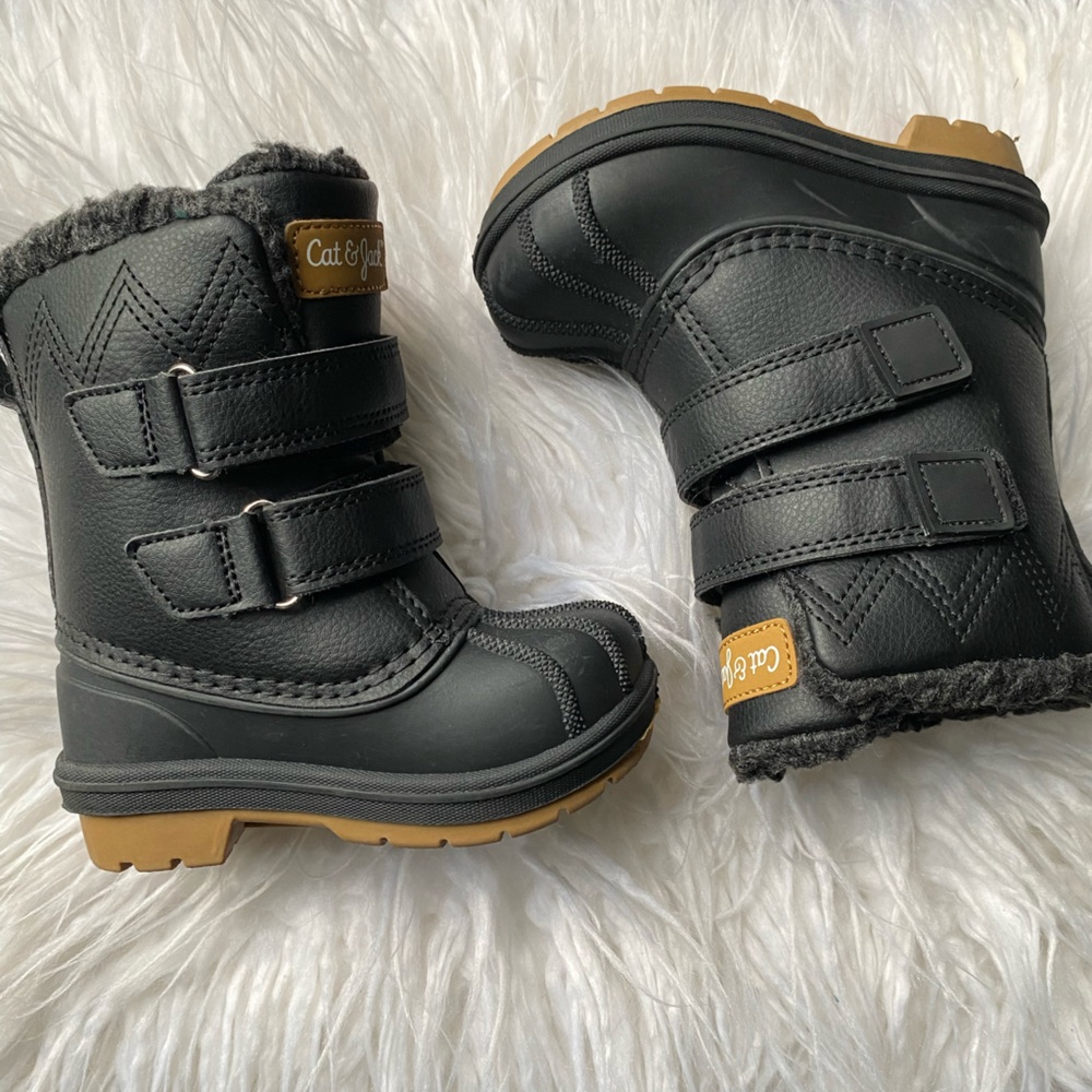 Black + Brown Toddler Winter Boots